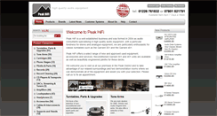 Desktop Screenshot of peakhifi.co.uk